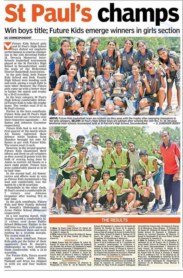 Last year champs for the Basketball tournament 2017