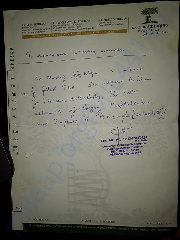Dr. M. R. Siddiqi