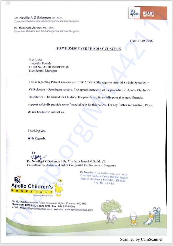 Estimation letter