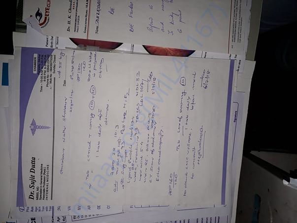 one of the prescription after showing to doctor
