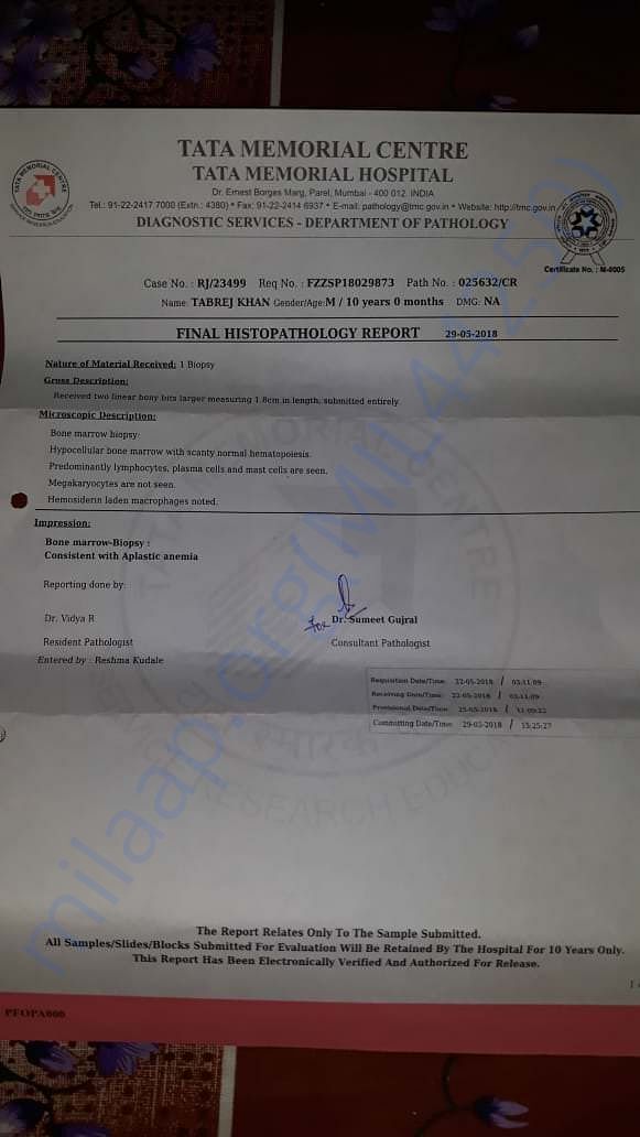 Final histopathology report