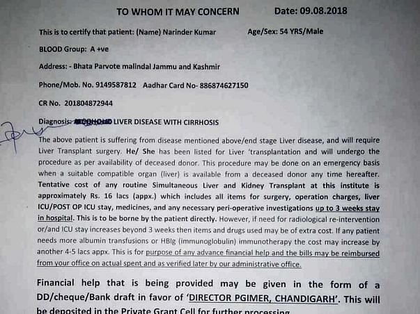 Help My Friend's Father Undergo Liver Transplant