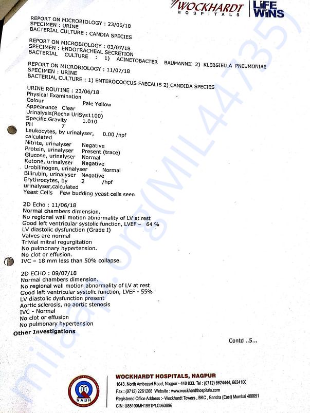 First hospital case history page 4