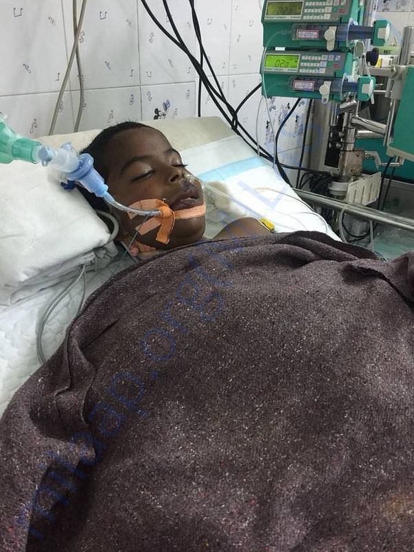 Chethan in the ICU before he passed away