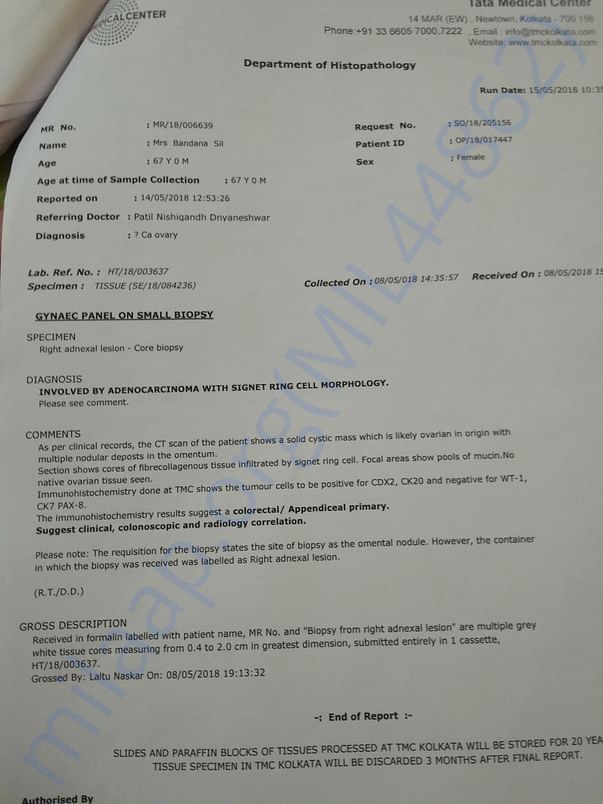 Biopsy report