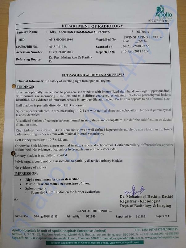 Doctor report