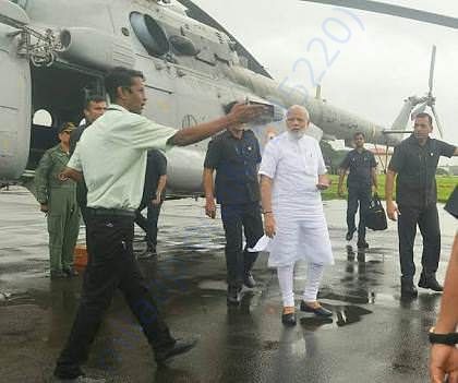 Hon. PM arrived to visit the flooded area on 18th August