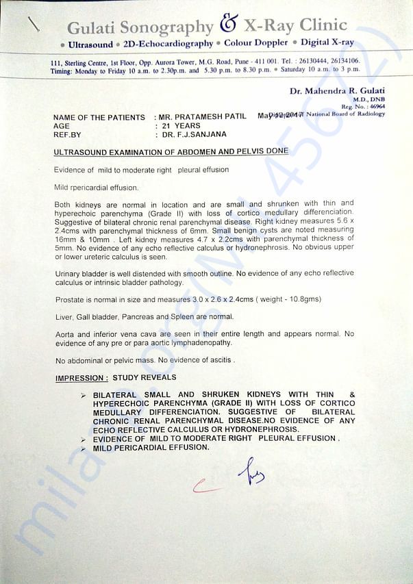 Sonography reports