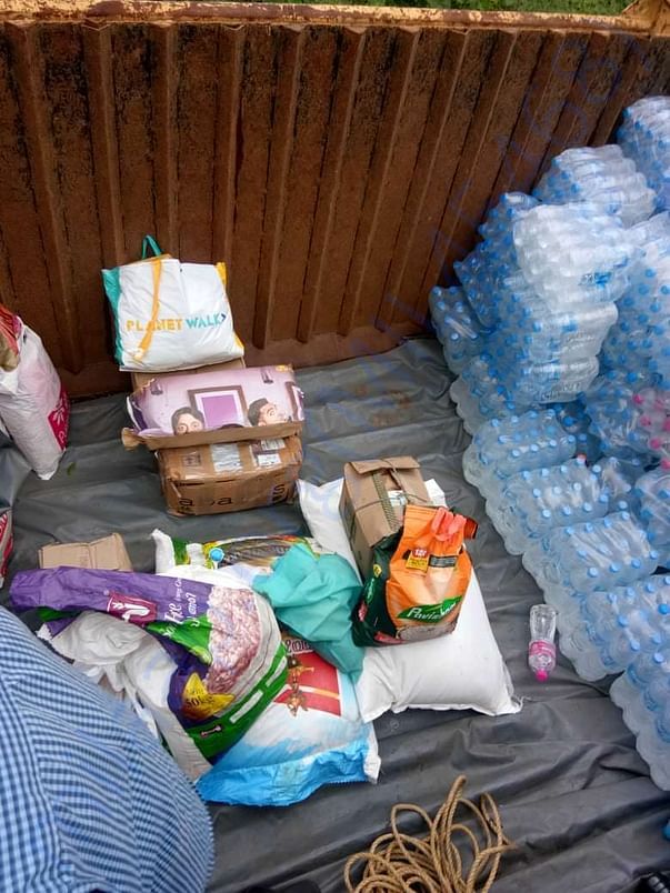 Groceries and water supplies to camps