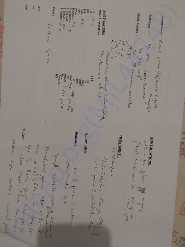 Discharge summary from medical college hospital Kozhikode