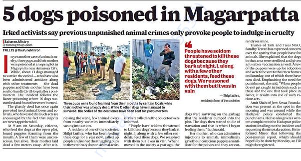 Newspaper Clipping of Poisoning