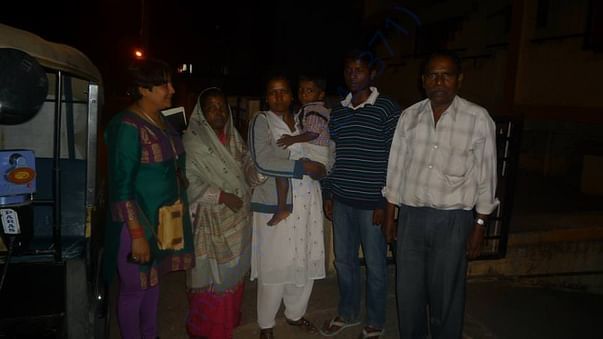 After rescuing the child thru police from his own dad who torture wife