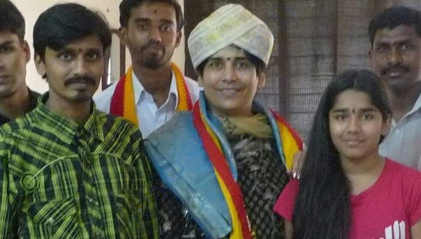 Falicitated by karave president on return from indefinite fasting