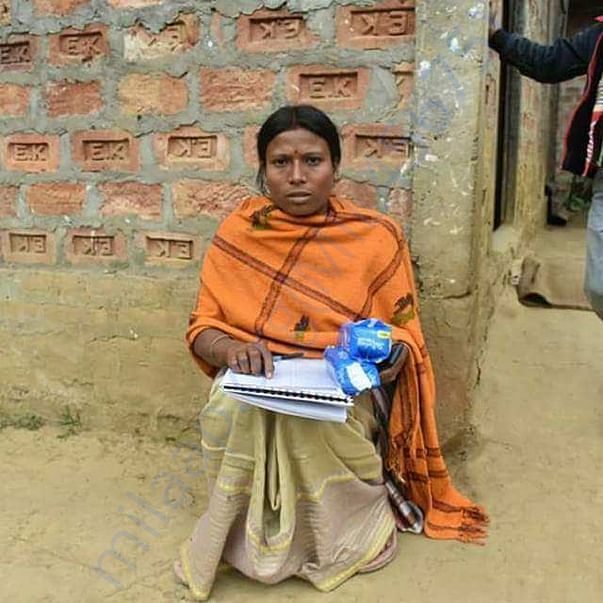 Awareness and sanitary napkin distribution at home