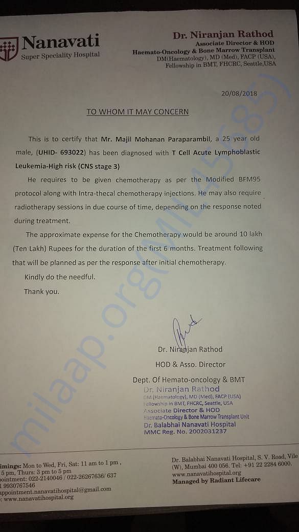 Doctor Estimation letter