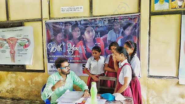 Adolescdnt girls discussing their menstrual Irregularities