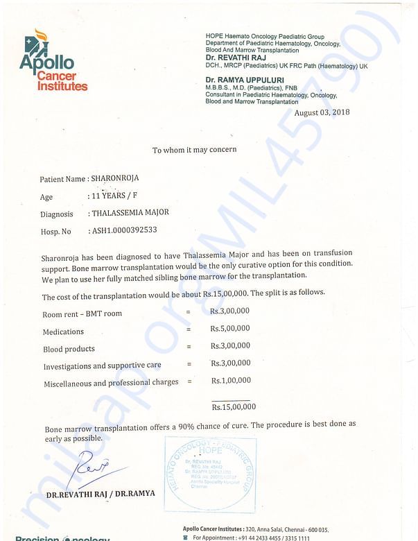 Estimation letter