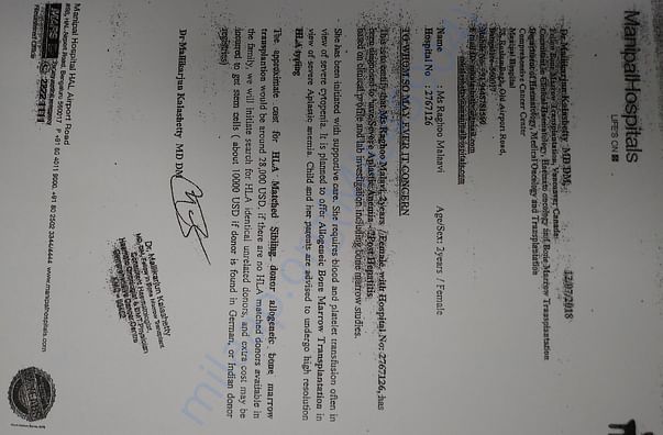 Quotation from Mannipal Hospital
