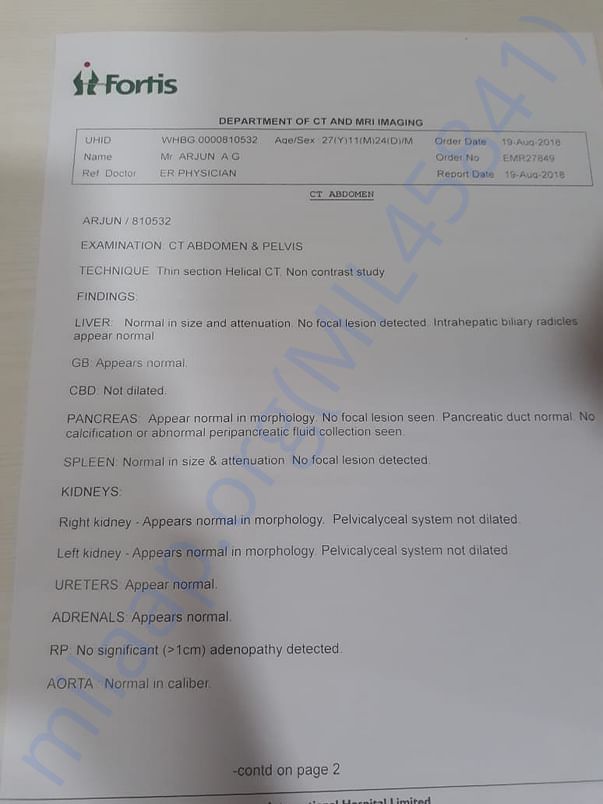 Medical report