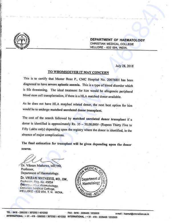 Estimation letter