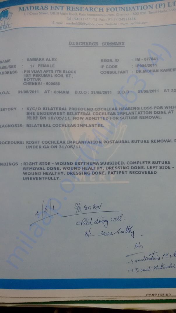 Discharge summary 2011