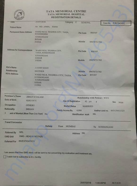 Registration details