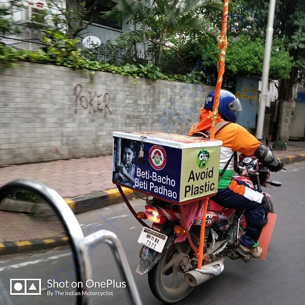 Vikas Shinde on his 100cc Bajaj Platina