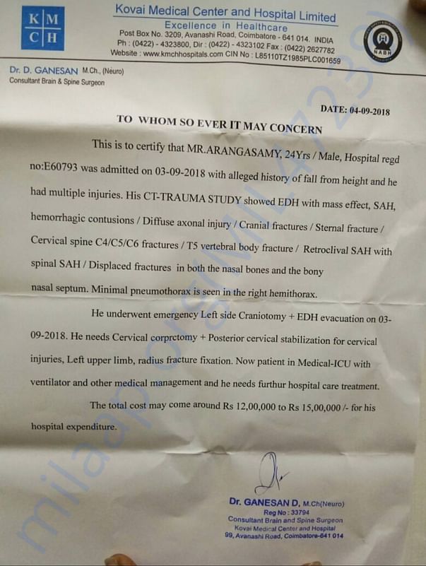 Latest medical bonafide of 15lakh