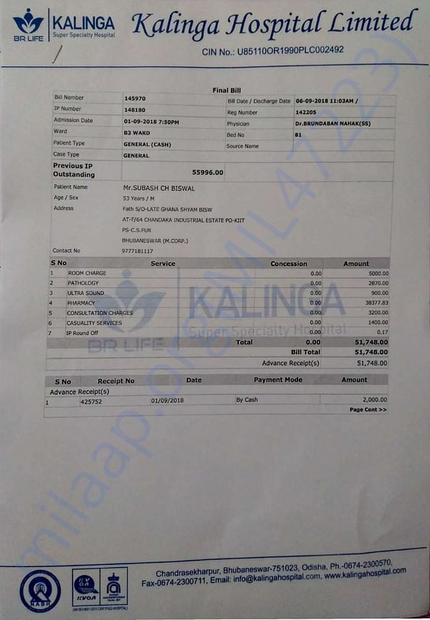 Hospital document