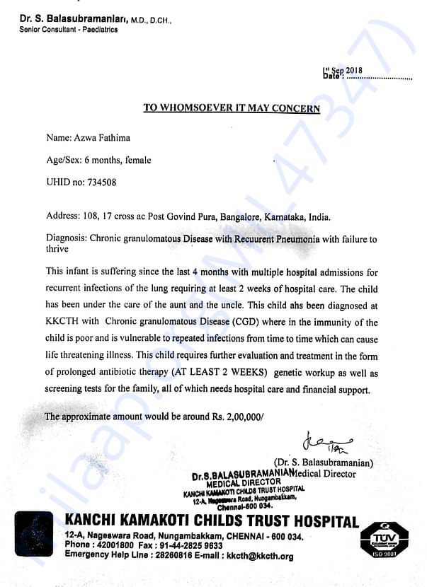 Estimation letter