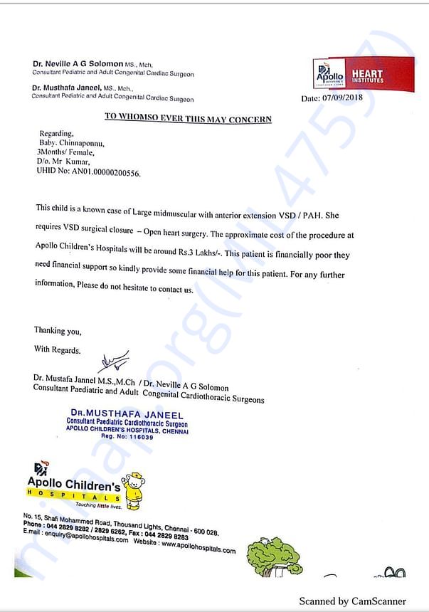 Estimation letter