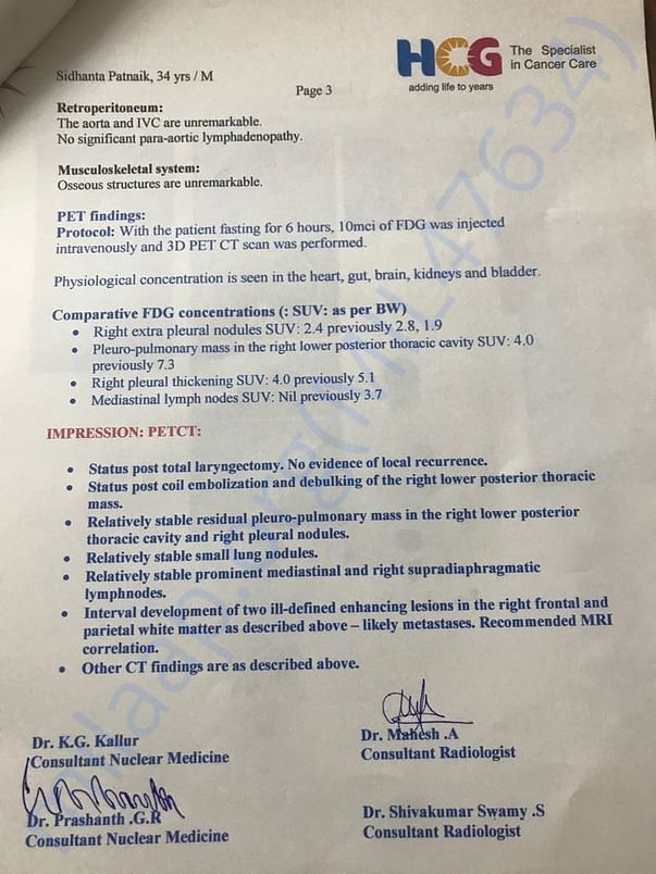 PET Scan 3 After 6 Chemo Sessions