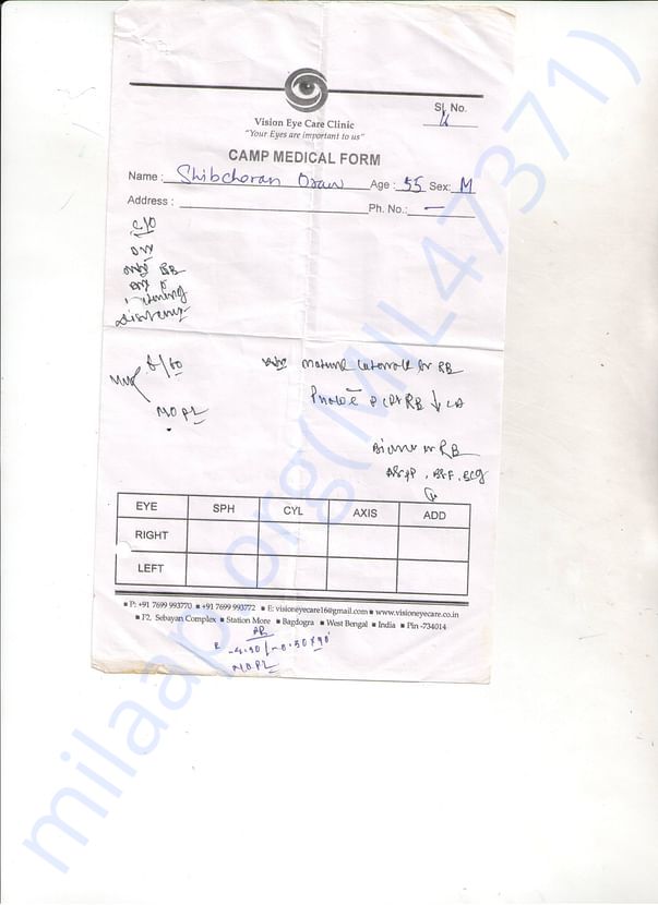 Doctor's prescription during the camp (Shibacharan Oraon)