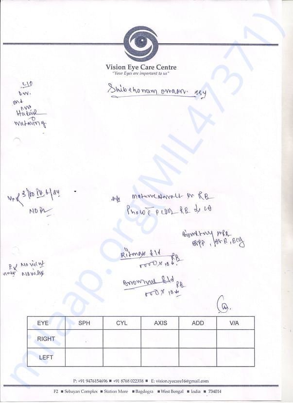 Shibacharan Oraon hospital checkup copy