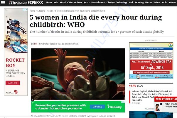 5 women in INDIA die every hour