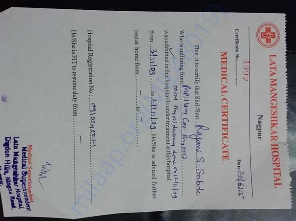 Medical Certificate