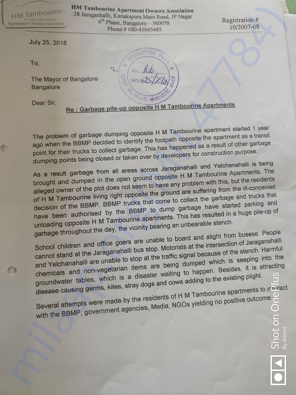 Letter To Mayor