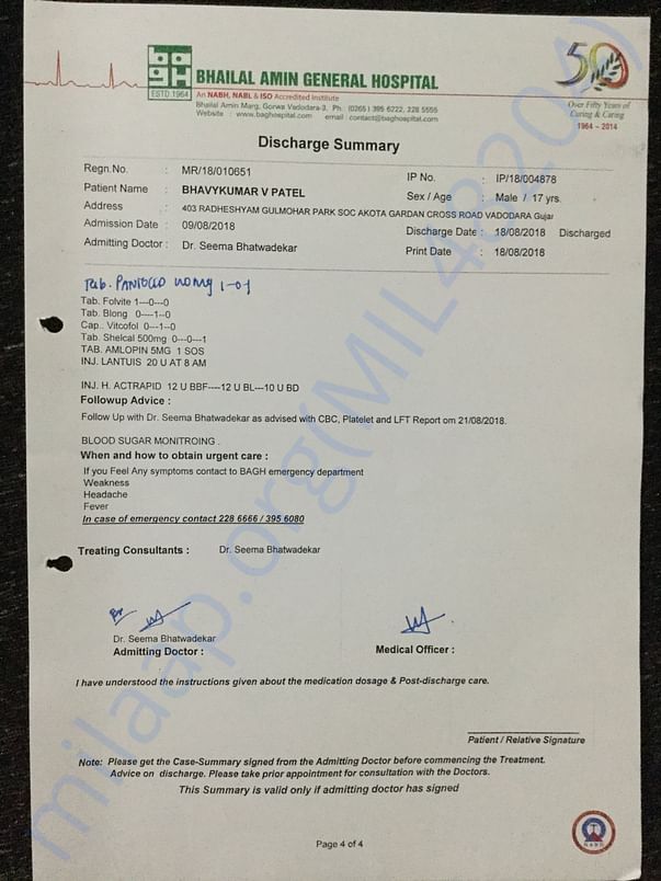 Diagnosis & Discharge Summary 5