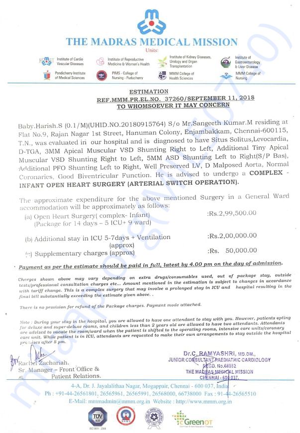 Estimation letter
