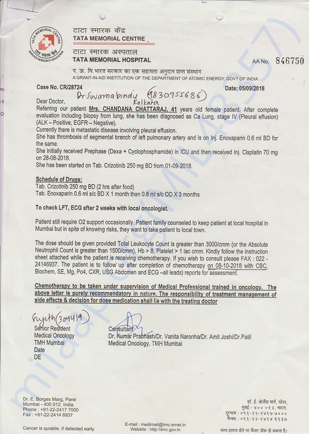TATA MEMORIAL HOSPITAL REFFERAL