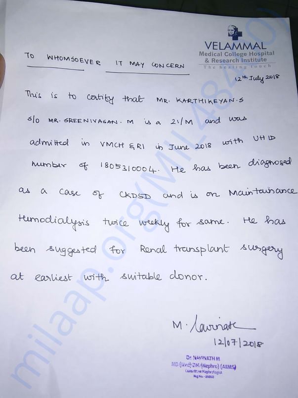 Hospitals Letter