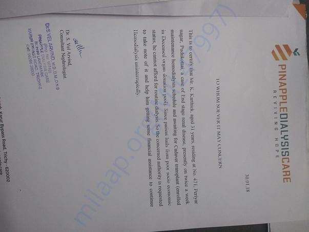 Doctor's letter attached herewith