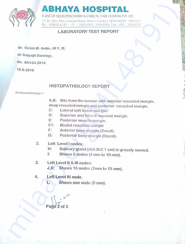 3rd time Abhaya 2nd Histopathological report pg2