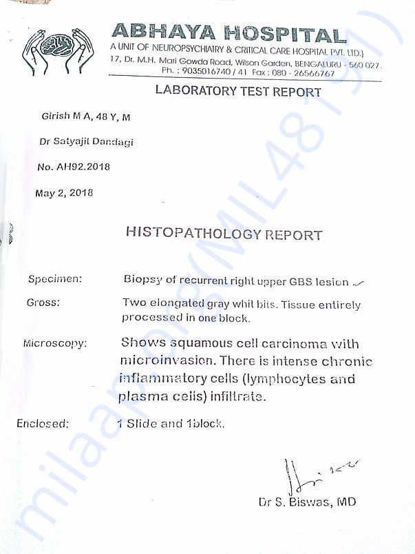 3rd time Abhaya 1ST HISTO REPORT