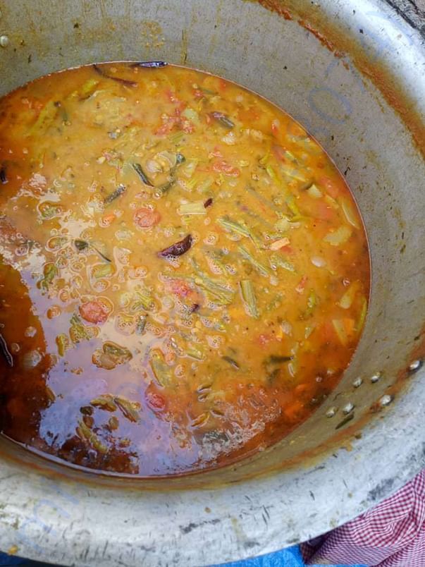 Example of cooked food provided by the caterer for previous donation