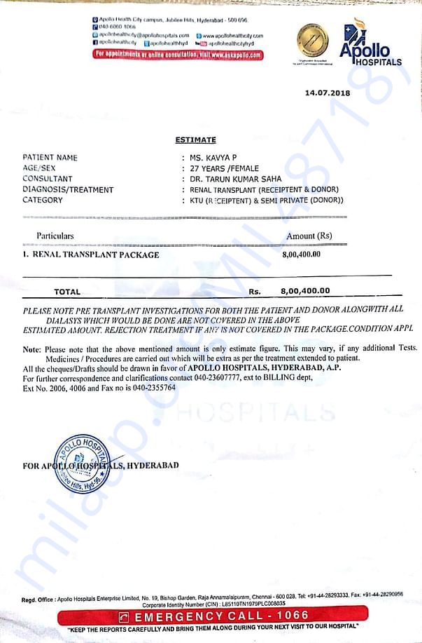 Her hospital forms