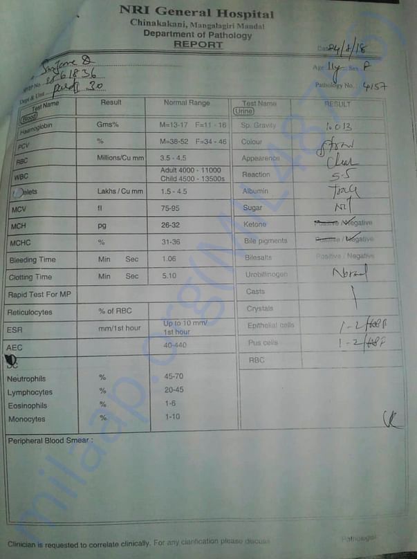 MEDICAL REPORT