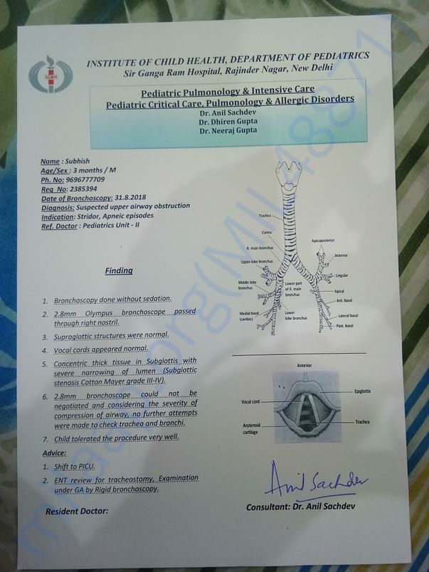 Broncheoscopy report