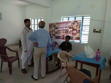 Our team organising and supporting medical camps