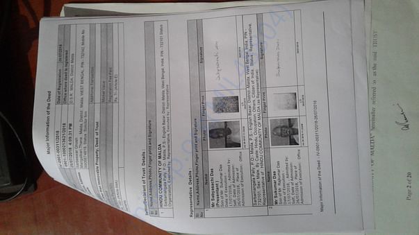 Deed copy of our Trust
